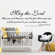 Numbers 6:24-26 Bible Verse Wall Stickers Vinyl Decal Quote- The Lord Bless you... Home Bible Decor Living Room Bedroom LC724