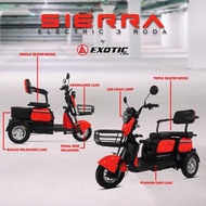 Sepeda Motor Listrik Roda 3 Exotic Sierra - Motor Listrik Terpercaya