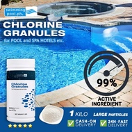 ⚽︎ ஐ CHLORINE GRANULES 1kg for Swimming Pool Disinfectant chlorine powder 1kiol  high purity