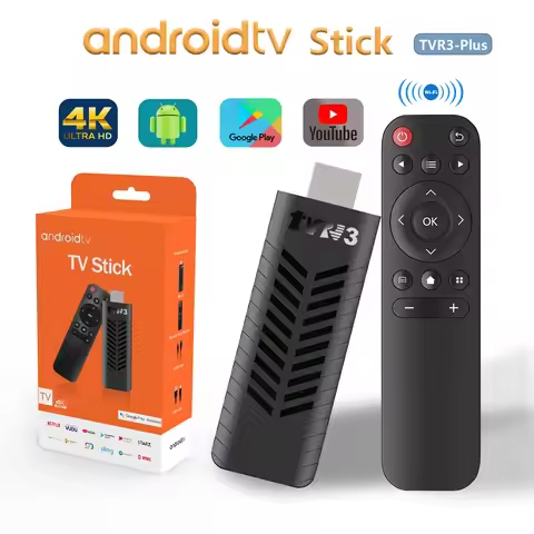 TV Stick Smart 4K HD TVR3 Plus Streaming Media Player 1G RAM 8G ROM Remote Control Video Games 2.4G 