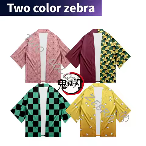 Cosplay Kimetsu No Yaiba Tanjirou Nezuko Kimono Haori Yukata Coat Cloak Summer Casual Anime Streetwe
