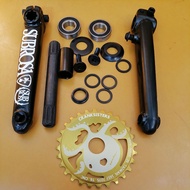 Bmx 3pc cranks set subrosa with chainring alloy 25t /28t