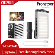 ZHIYUN FIVERAY M40แฟลชวิดีโอ LED ขนาดเล็กรองรับ PD ชาร์จเร็วไฟฉายพกพา40W สำหรับสตูดิโอถ่ายภาพสำหรับก