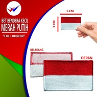 MERAH Bet emble patch red and white flag school uniform 5x3cm elementary, middle, and high school fl