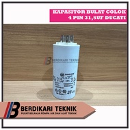 Kapasitor Capasitor Pompa Air Satelit Sibel Submersible Ducati Bulat Colok 4 pin 4pin 8 10 12.5 14 1