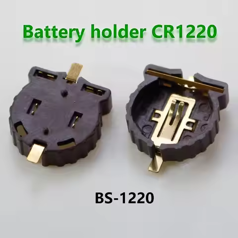 10-100PCS Button battery holder SMD SMT CR1220 CR1225 BS-1220-2 3V BUTTON CELL BATTERY SOCKET HOLDER