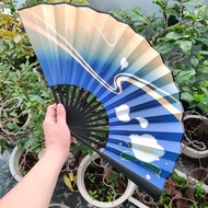 Quạt xếp cầm tay nhân vật Ayaka game Genshin Impact Chibi hóa trang cosplay dễ thương xinh xắn