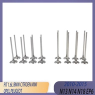 Engine Parts 8x Intake & 8x Exhaust Valve Kit Fit 1.6 L N13 N14 N18 EP6 For 10-15 BMW 114i 116i 118i