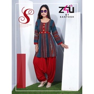 Z 010 Designer Kurti With Dhoti Pants