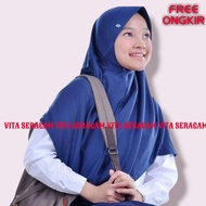 Jilbab Rabbani//Kerudung Sekolah instan Sd Smp Sma Warna Hitam Putih Navy Abu Coklat Pramuka