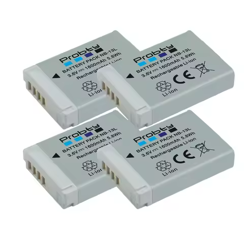 NB-13L NB 13L 1600mAh Camera Battery or Canon PowerShot G5X G7X G9X G7 X Mark II G9X Mark II SX620 H