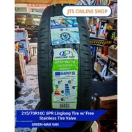 215/70R16C 6PR Linglong Tire GREEN-MAX VAN w/ Free Stainless Tire Valve