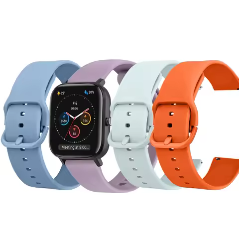 20mm Soft Silicone Strap For Amazfit GTS 4 2 Mini/GTS 3 /GTS 2e Band For Amazfit Bip 3 Pro/Bip U Pro