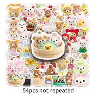 Bandai  Rilakkuma Kiiroitori 54pcs Sticker High Color Value Animation Cartoon Printing Student Hand 