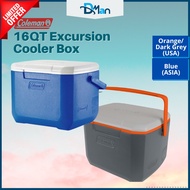 Coleman 16QT Excursion Cooler Box Orange/ Dark Grey (USA) Blue (Asia) Sky Blue (Japan)