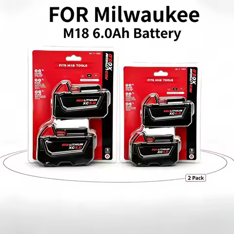 For Milwaukee 18V 5.0Ah 6.0Ah Li-ion Rechargeable Battery Full Compatibility Replacement Fit M18B5 M