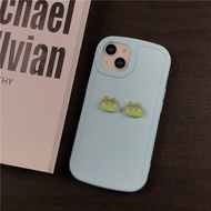 Suitable for IPhone 11 12 Pro Max X XR XS Max SE 7 Plus 8 Plus IPhone 13 Pro Max IPhone 14 Pro Max Frog Toys Phone Case with Accessories Interesting Simple Animal Design
