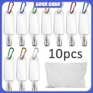 10PCS 50ml Portable Spray Bottle With Hook Alcohol Bottles Empty Hand Sanitizer Empty Holder