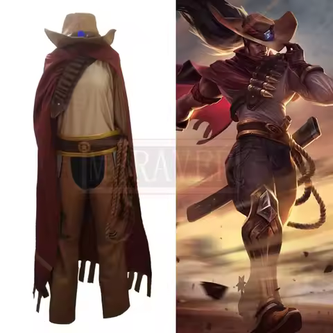 LOL Yasuo Western Cowboy Uniforms Cosplay Costume