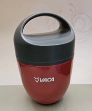 小牛角不銹鋼真空保溫壺720ml 紅色 飯壺 帶飯 連匙羹 vaca