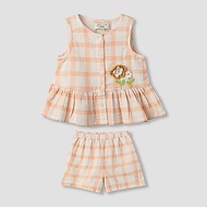 Babyshop Juniors Round Neck Sleeveless Top And Shorts Set With Floral Applique