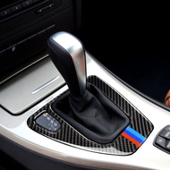 Carbon Fiber Gear Shift Control Panel Decals Sticker Interior Trim For BMW E90 E92 E93 3 Series M Performance Car Access