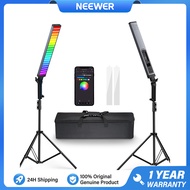 NEEWER Photography RGB Light Stick Kit 2 Pack LED Video Tube Lights with Stands 2500-10000K CRI95+ A