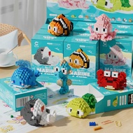Mainan Sea Animal Dolphin Whale Marine Life Nano Block Educational Toys For Kids