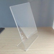 Vertical L-shaped Mica Menu & Horizontal Size (A4 - A5 - A6 - A7) - Desktop QR scanning board Menu B