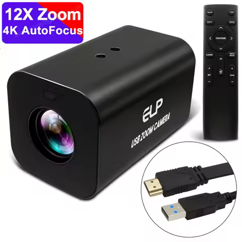 ELP 12X Zoom HDMI USB Camera 4K Webcam 1080P 60fps Autofocus Camera H264 H265 HD Video Camera Infrar