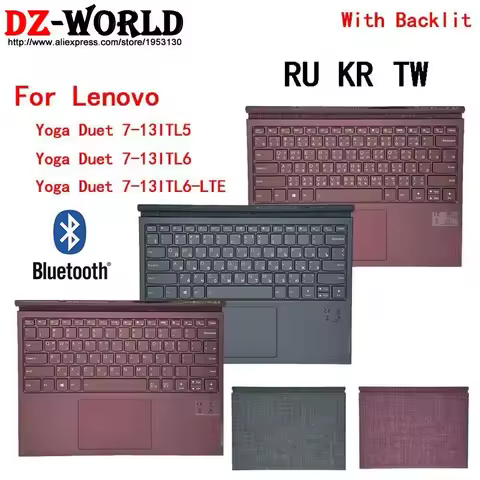 Duet 7 BT Folio Bluetooth Keyboard Case for Lenovo Yoga Duet 7 -13 13IML05 13ITL6(LTE) RU KR TW 5D20