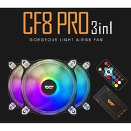 【darkFlash】大飛 CF8 Pro A-RGB 12公分電腦散熱風扇 三合一套裝 (附控制板 &amp; 遙控器)