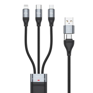TOTU 拓途 充電線傳輸線快充線 二分三 PD Lightning TypeC 安卓MicroUSB iPhone  1.2m  黑色  1條