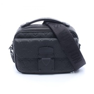 【二手】LOUIS VUITTONS-Lock 斜挎兩用手提包 M58489 黑色皮革 S-Lock 斜挎包 男士二手 A