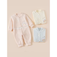 Newborn Baby Pure Cotton Jumpsuit Spring Autumn Newborn Baby Warm Romper Infant Newborn Romper Rompe
