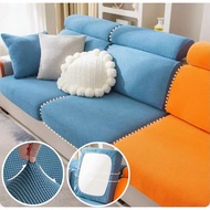 Sofa Cushion Cover Sarung Bantal Sofa Cover L Shape Sofa 1 2 3 Seater Cover Color Alas Kain Sofa Slip Cover Murah