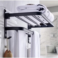 60cm black towel rack