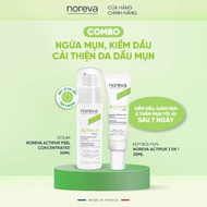 COMBO 2 món dành cho da dầu mụn: Giảm mụn kiểm soát dầu với Serum Noreva Actipur Peel 30ml & Kem bôi