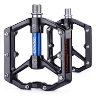 CXWXC Bicycle Pedals, Flat Pedals, for Road Bikes/Cross Bikes/MTBs, etc., with Reflectors, Aluminum 