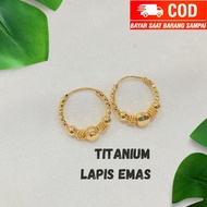 K22B-Atg22 Gold Plated Gypsy Earrings Size 20mm Gold Plated Gold Plated