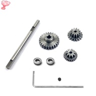 Metal Transmission Gear with D Axis Gearbox Steel Gears Set for WPL D12 1/10 RC Car Upgrade Parts Ac
