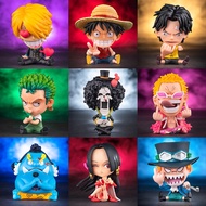 Anime One Piece Sitting Ver. GK Luffy Nami Ace Franky Zoro Figure Toy Model Collectible