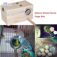 BORRAONE Cage Nest Budgie Wooden Security Bird supplies