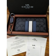 Coach 011 Imported Leather Men's Wallet/BLACK Long Wallet