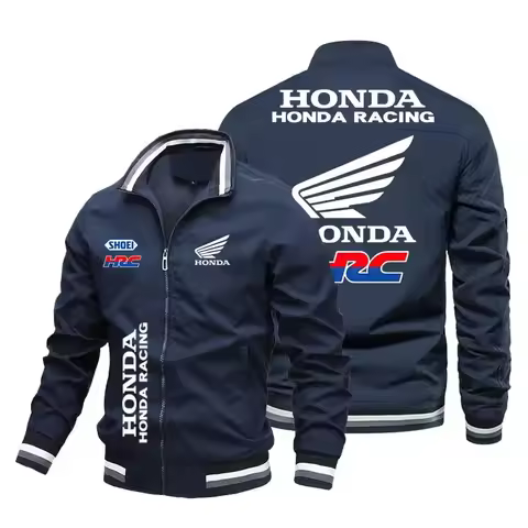 Honda Jacket Honda HRC Logo Printed Men's Jacket Fashionable Casual Sports Motorcycle Riding Sportsw