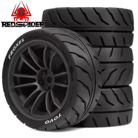 4pcs OD 68mm Rubber Tire Wheel 12mm Hex for Tamiya TT01 TT01E TT02 TT02B TA06 XV01 XV02 PTG-2 1/10 R