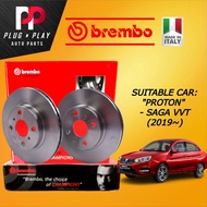 BREMBO PROTON SAGA VVT (2019~)FRONT 100% ORIGINAL BREMBO DISC BRAKE ROTOR & BRAKE PAD ITALY