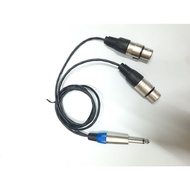 Kabel Canare Cabang XLR Female to Akai 6.5mm Mono Male 1 Mtr KR-04