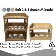 Mikochi Multipurpose 2 & 3 Tier Shelf - Cosmetic Shelf - Stacking Stationary Shelf - Multipurpose Mi