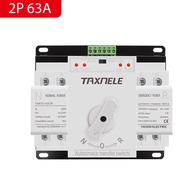 ATS 2P 4P 63A 125A Dual Power Automatic Transfer Switch AC230V 380V MCB Auto Changeover Switch Circu